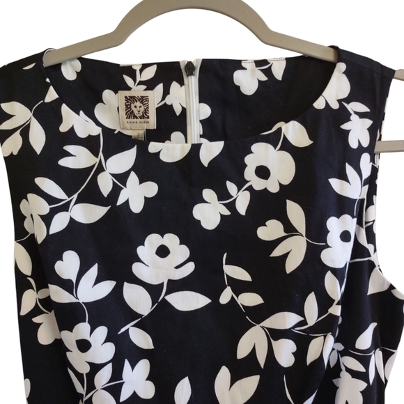 Anne Klein Black and White A Line Belted Dress Size 2 Resortwear - Picture 3 of 7